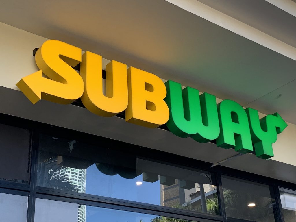Subway 3D Storefront Signage