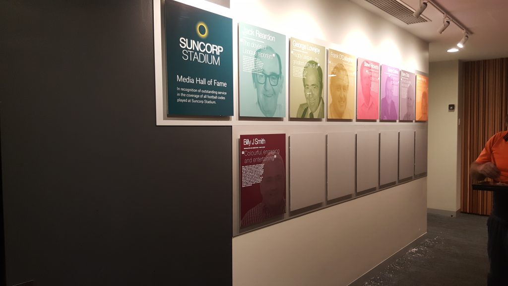 Suncorp Stadium Media Hall of Fame Signage