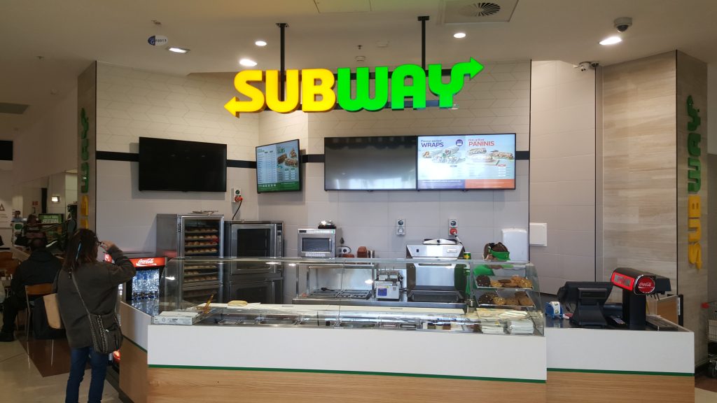Subway 3D Hanging Signage