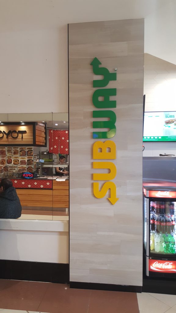 Subway 3D Internal Signage