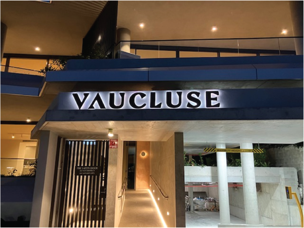 Vaucluse Building Name Signage