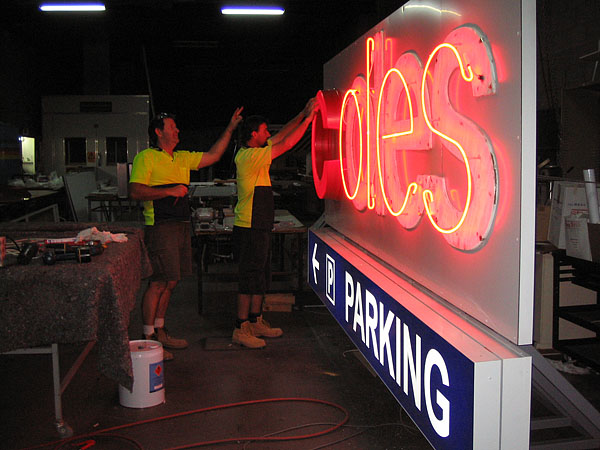 Coles Illuminated Storefront Signage