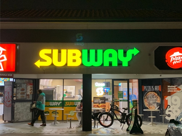 Subway Illuminated Storefront Signage