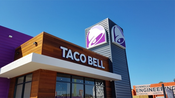 Taco Bell Illuminated Storefront Signage