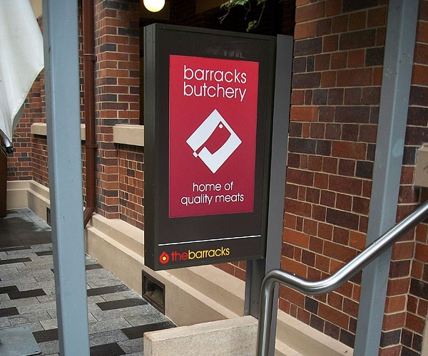 The Barracks Butchery Exterior Signage